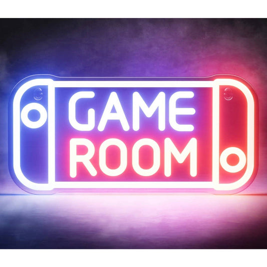 Fun Bright Red/Blue Game Room Nintendo Switch LED Night Light Room Wall Decor