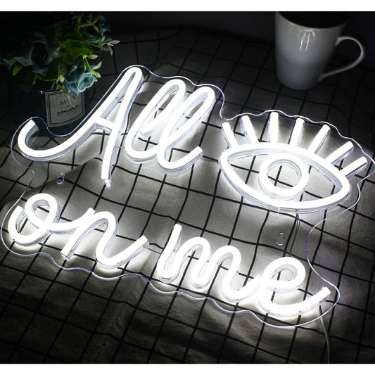 Lovely Bright Cool White “All Eyes on Me” LED Night Light Room Wall Decoration