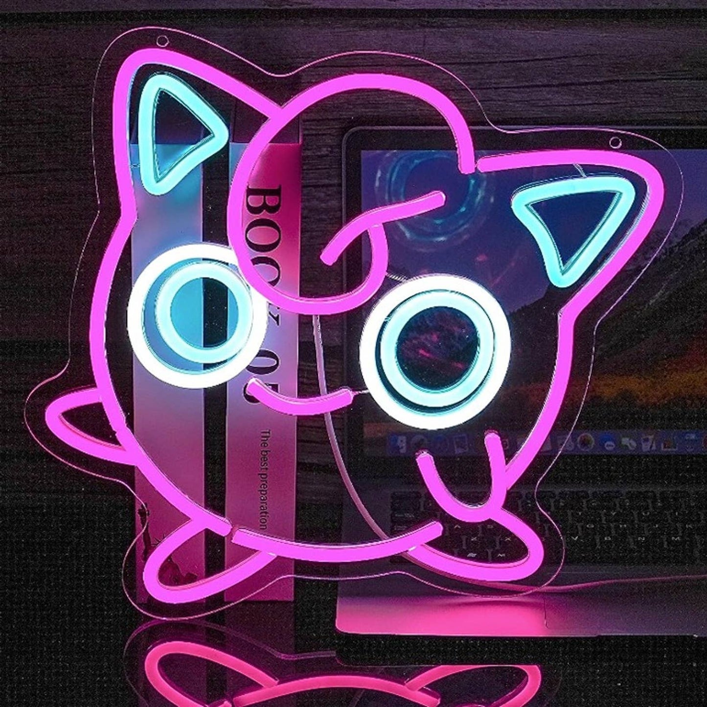 Cute Vivid Bright Pink Jigglypuff Singing Sleep Pokemon LED Night Light Decor
