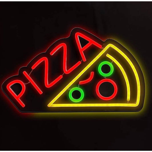 Vivid Bright Colorful Pizza LED Night Light Room Wall Decoration