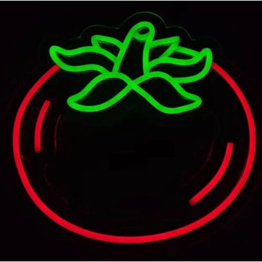 Tasty Bright Red Plump Tomato LED Night Light Room Wall Decoration
