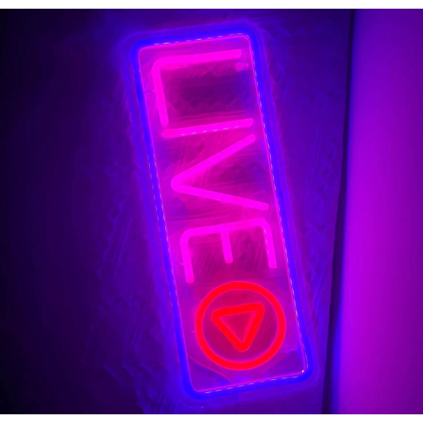 Fun Bright Multicolor Live Play Twitch LED Night Light Streaming Room Wall Decor