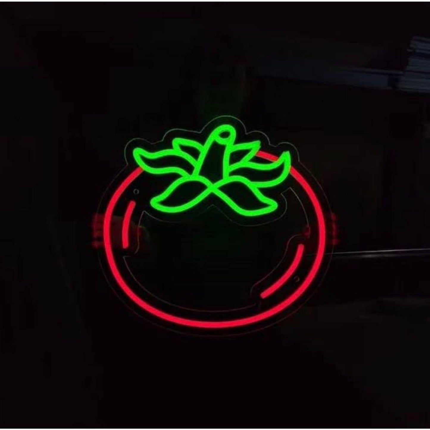 Tasty Bright Red Plump Tomato LED Night Light Room Wall Decoration