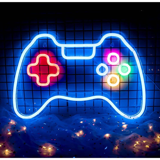 Fun Bright Colorful Playstation Xbox Game Controller LED Light Game Room Decor