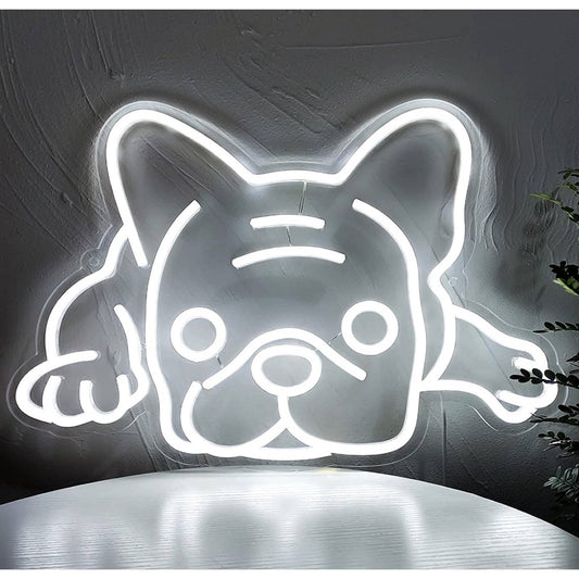 Super Adorable Bright White Chilling Frenchie French Bulldog LED Night Light