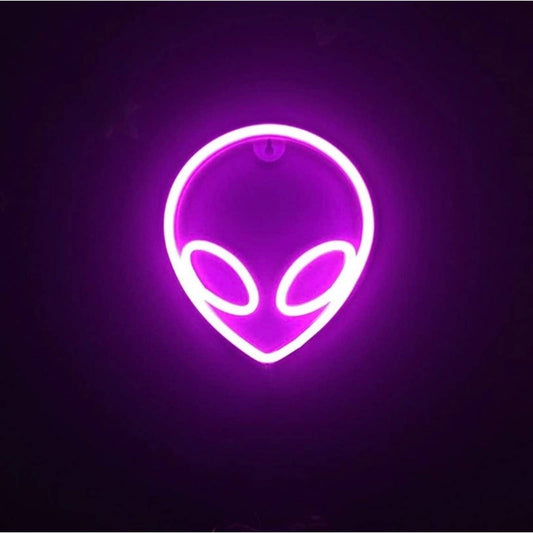 Cool Pink LED Light Up Alien Decor