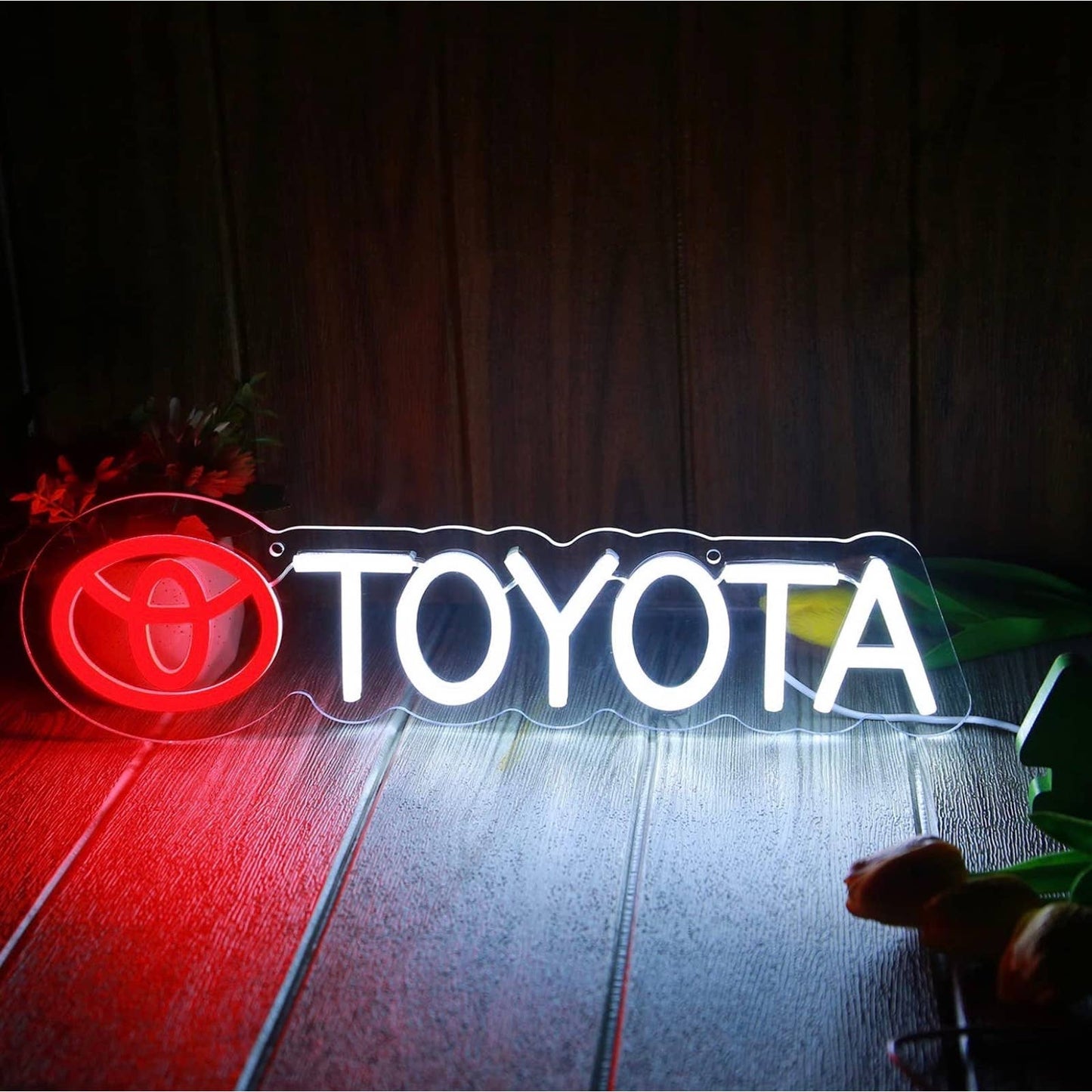 Bright Toyota Automotive Logo LED Night Light Car Dealer Garage Decor