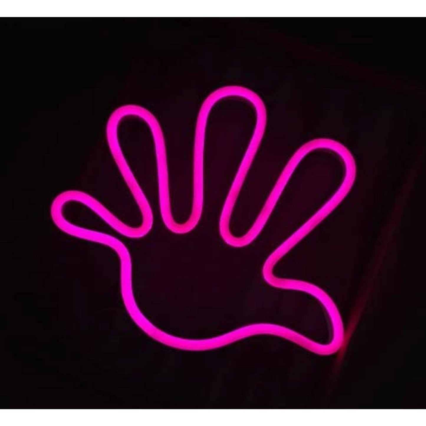 Fun Bright Pink Fat Hand LED Night Light Room Wall Decoration