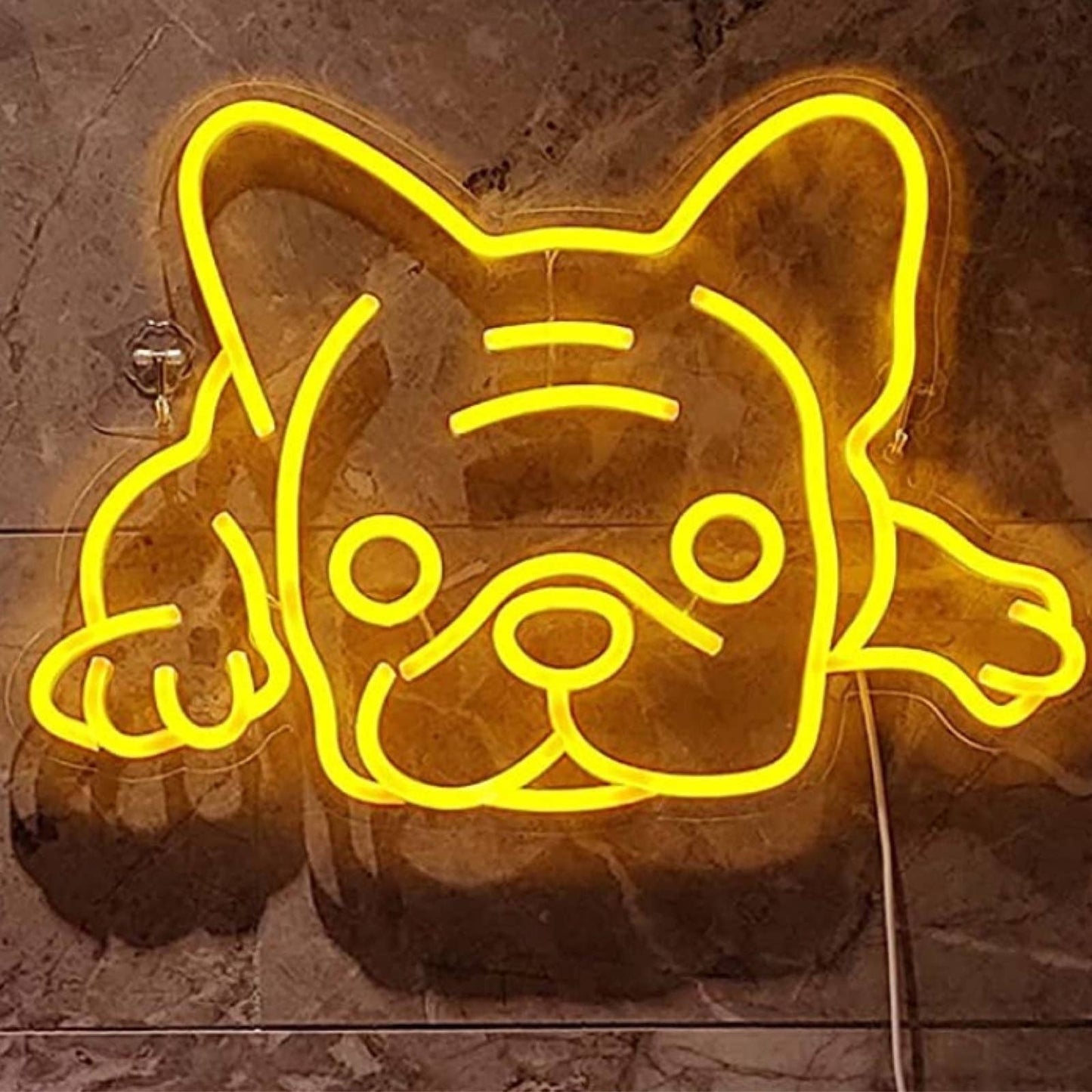 Super Adorable Bright Yellow Relaxing Frenchie French Bulldog LED Night Light