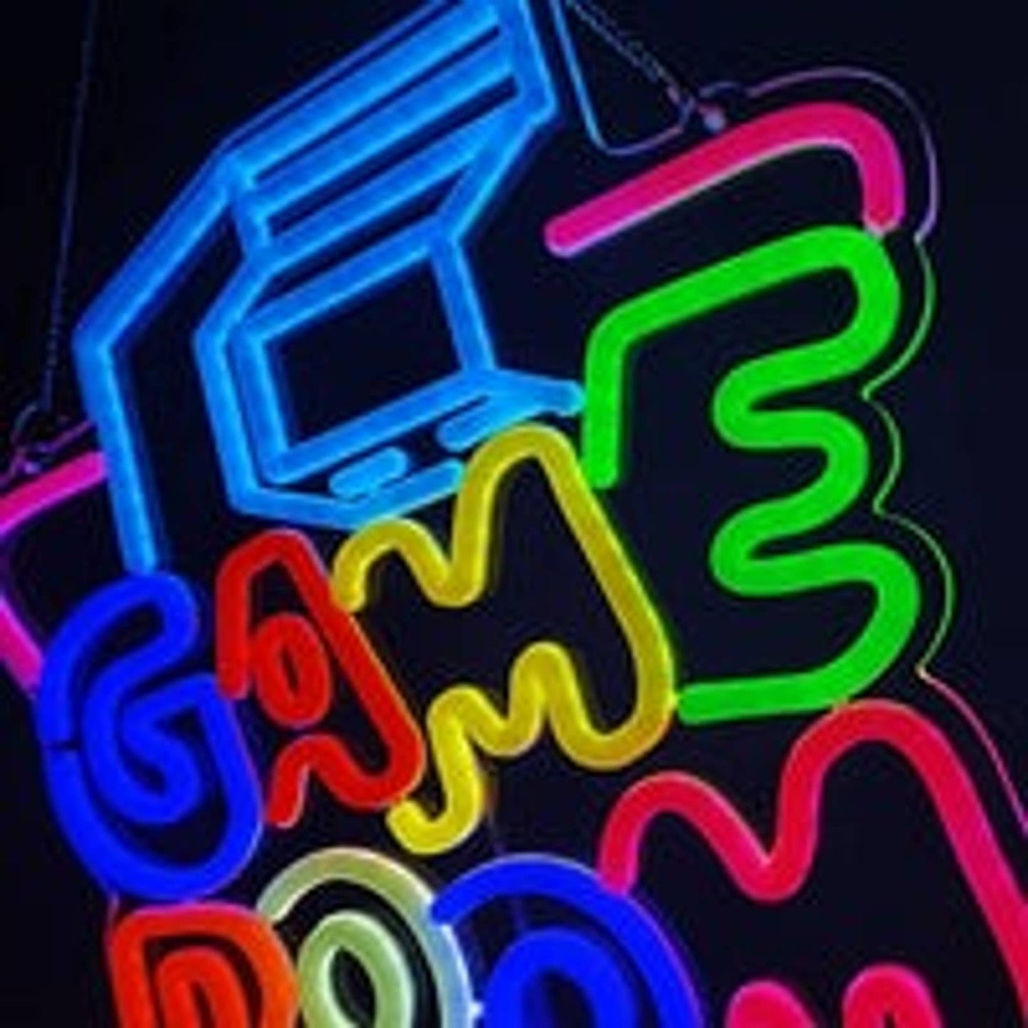 Fun Vivid Bright Rainbow Arcade Machine LED Night Light Game Room Wall Decor