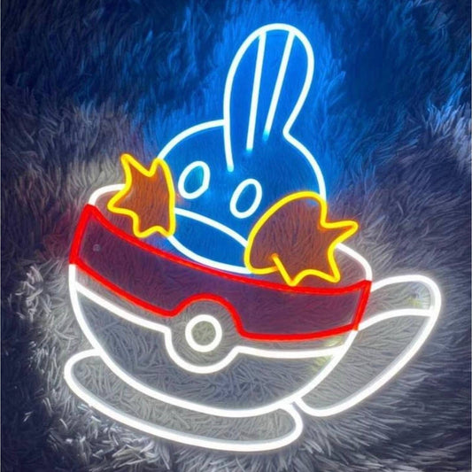 Super Cute Mudkip in a Pokeball Mug LED Night Light Pokemon Room Wall Decor
