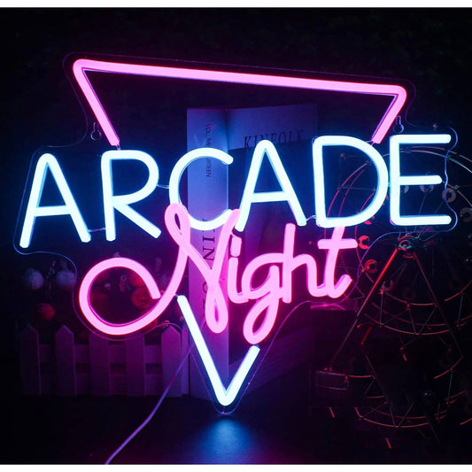 Fun Bright Arcade Night LED Night Light Game Room Wall Decoration