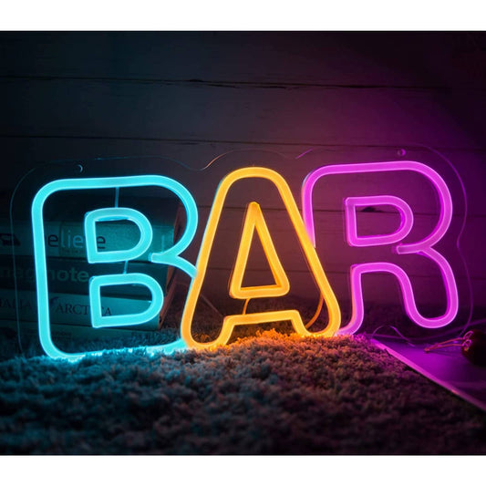 Large Bright Colorful BAR LED Night Light Room Wall Decoration
