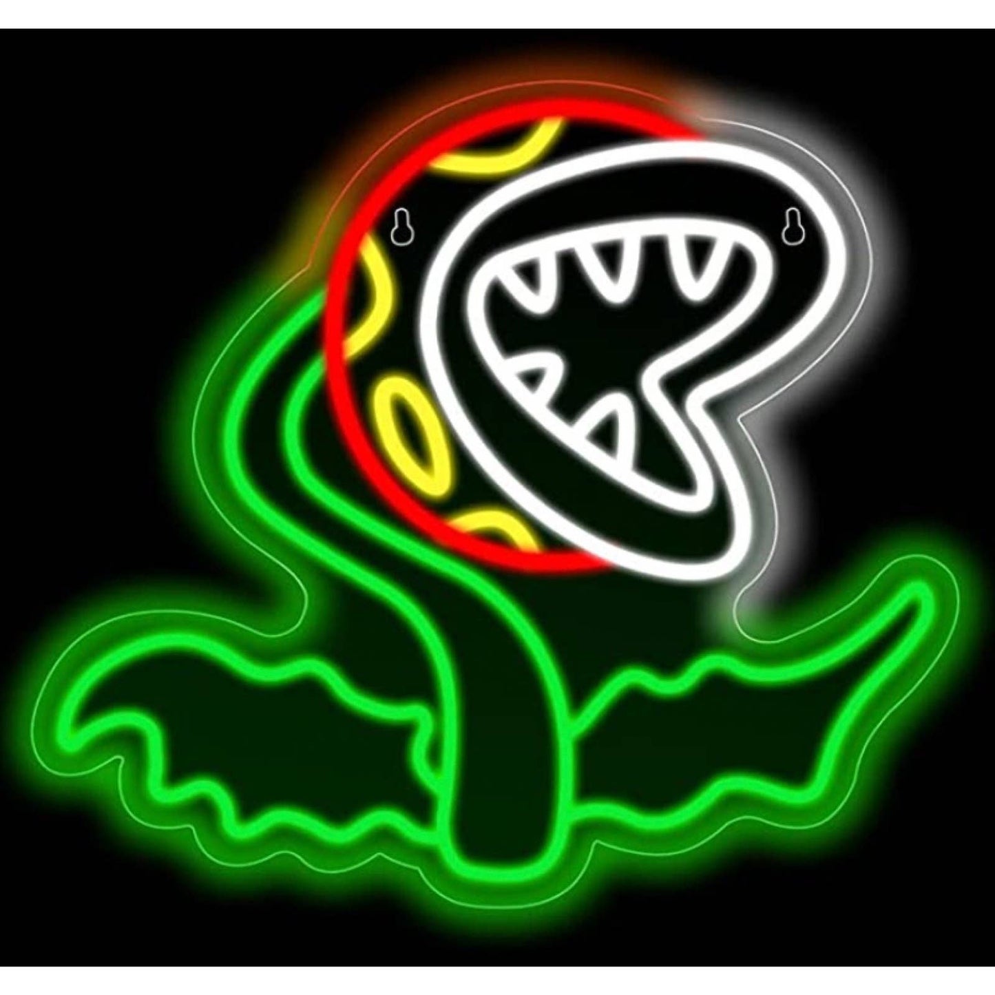 Fun Bright Raging Piranha Plant LED Night Light Super Mario Game Room Decor