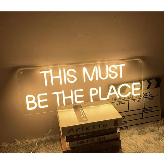Quality Warm Bright White This Must Be the Place LED Night Light Room Wall Decor