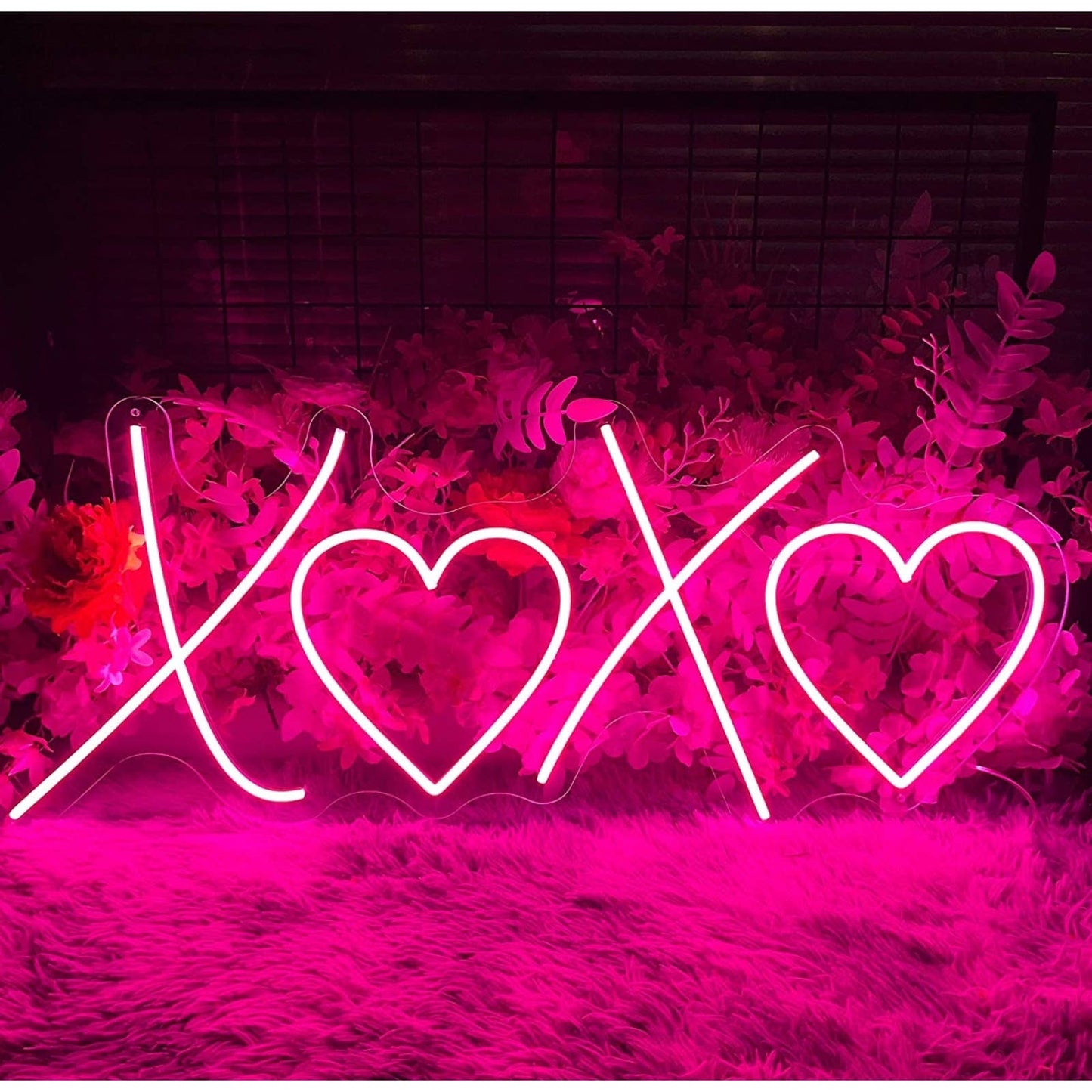 Adorable Large Bright XOXO Heart Love LED Night Light Room Wall Decoration
