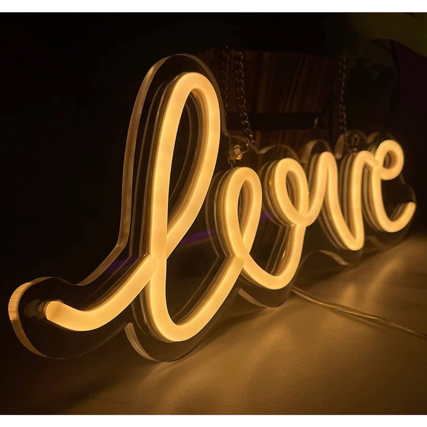Lovely Warm White Love Heart LED Night Light Romantic Room Wall Decoration