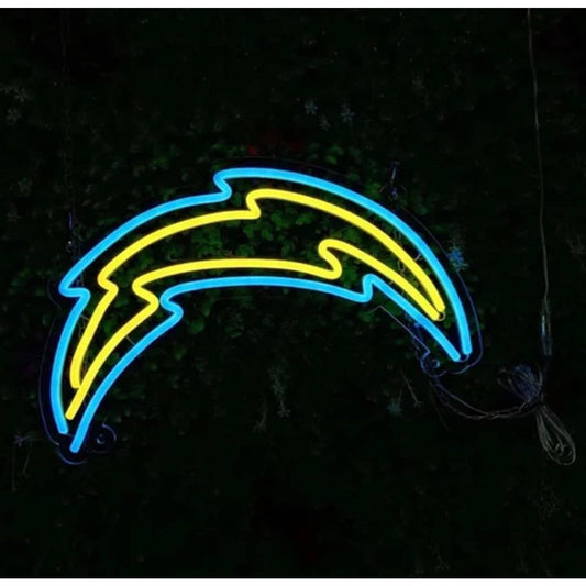 Vivid Los Angeles Chargers Lightning Bolt Football Team Logo LED Light