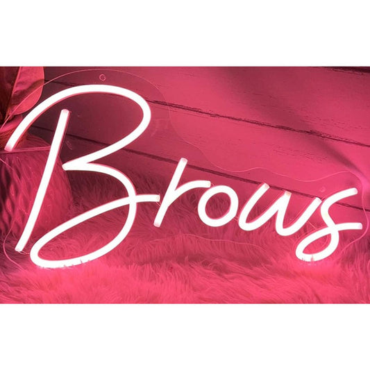 Lovely Bright Pink Eye “Brows” LED Night Light Spa Salon Wall Room Decor