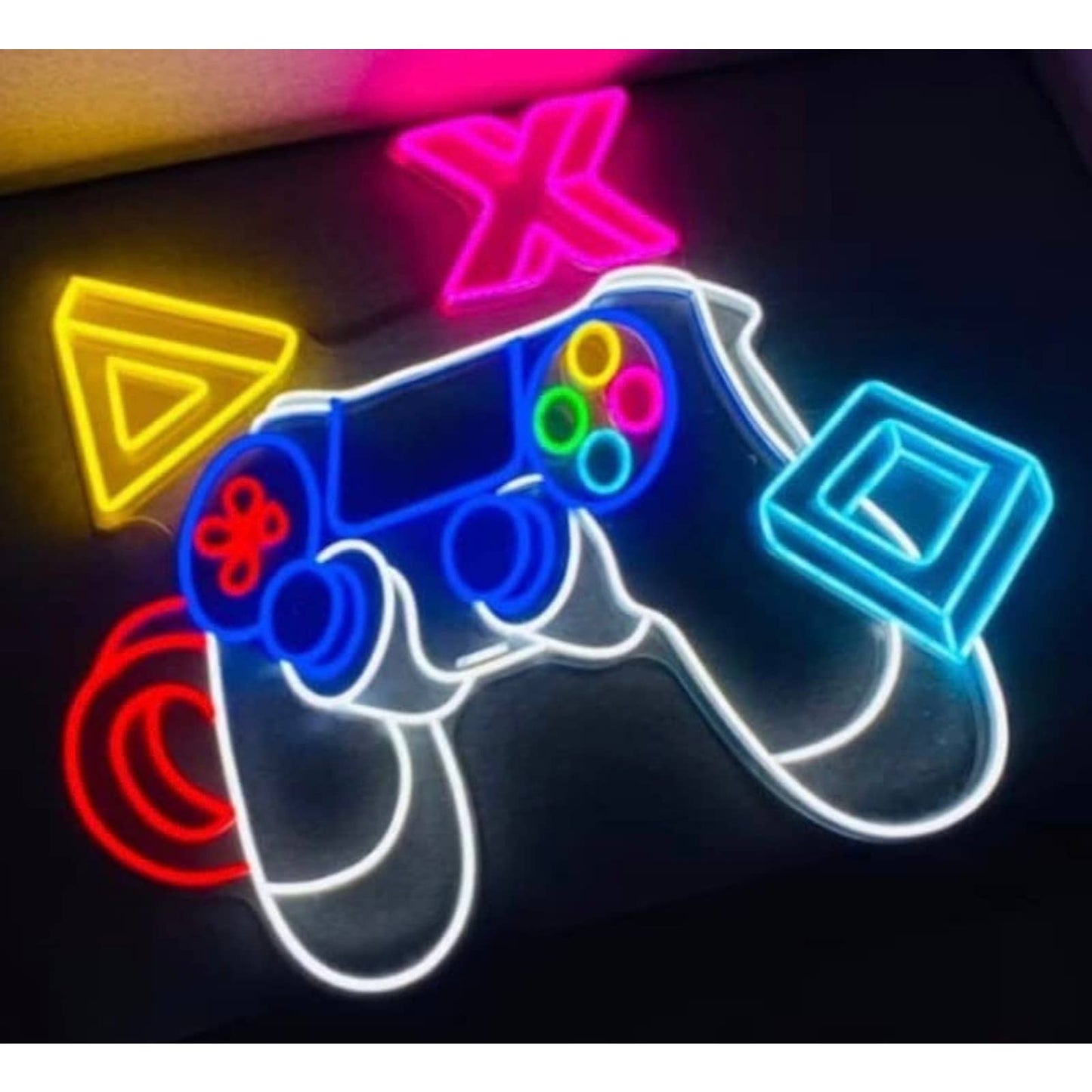 Unique Fun Bright Playstation Colorful Gamer Game Controller LED Night Light Dec