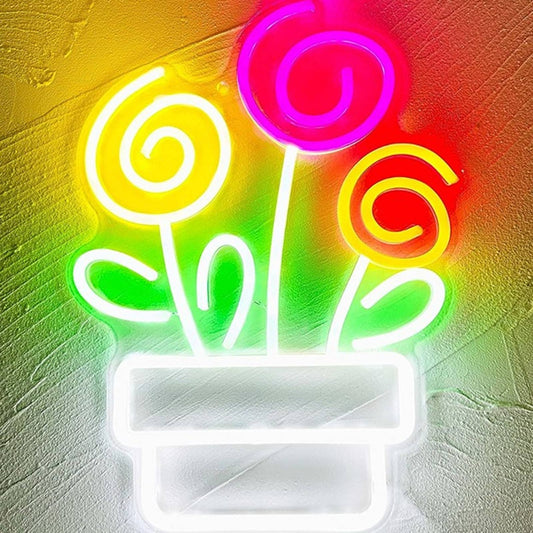 Lovely Bright Colorful Spiral Flower LED Night Light Room Wall Decor