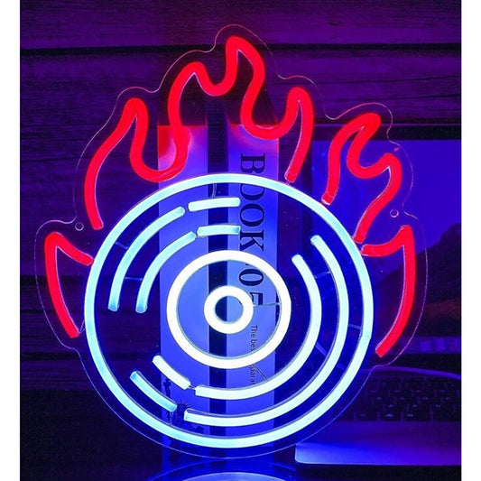 Fun Vivid Bright Blue Hot Spinning Music Record LED Night Light DJ Concert Decor