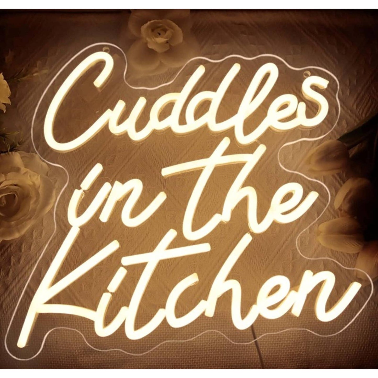 Lovely Fun Bright “Cuddles in the Kitchen” LED Night Light Room Wall Decor