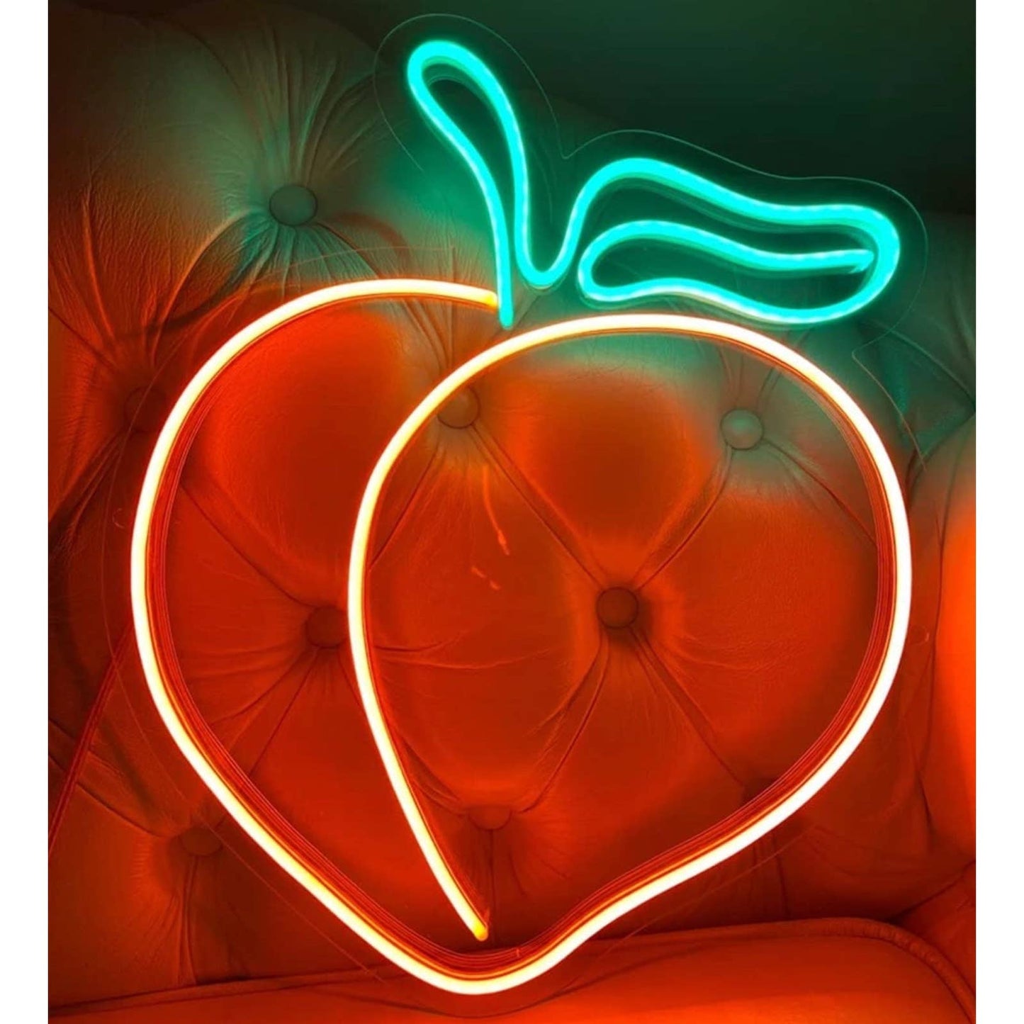 Tasty Bright Orange Peach LED Night Light Fruit Room Wall Decoration