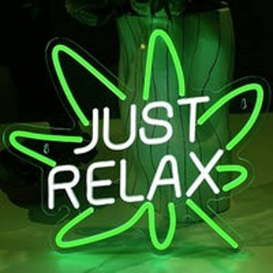 Lovely Bright Green Plant Just Relax LED Night Light Room Wall Decoration