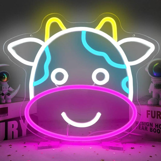 Super Cute Vivid Bright Baby Cow LED Night Light Barnyard Old McDonald Decor