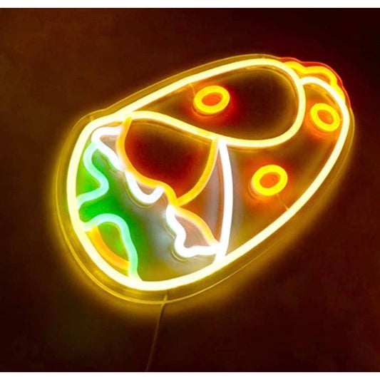 Tasty Bright Stuffed Mexican Burrito LED Night Light Room Wall Decoration