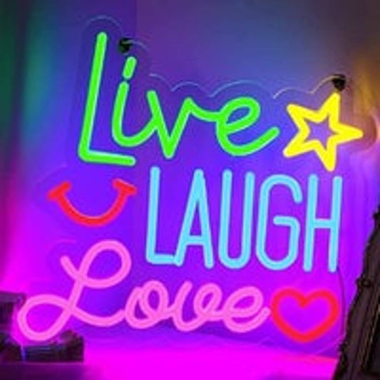Lovely Bright Live, Laugh, Love LED Night Light Room Wall Decoration