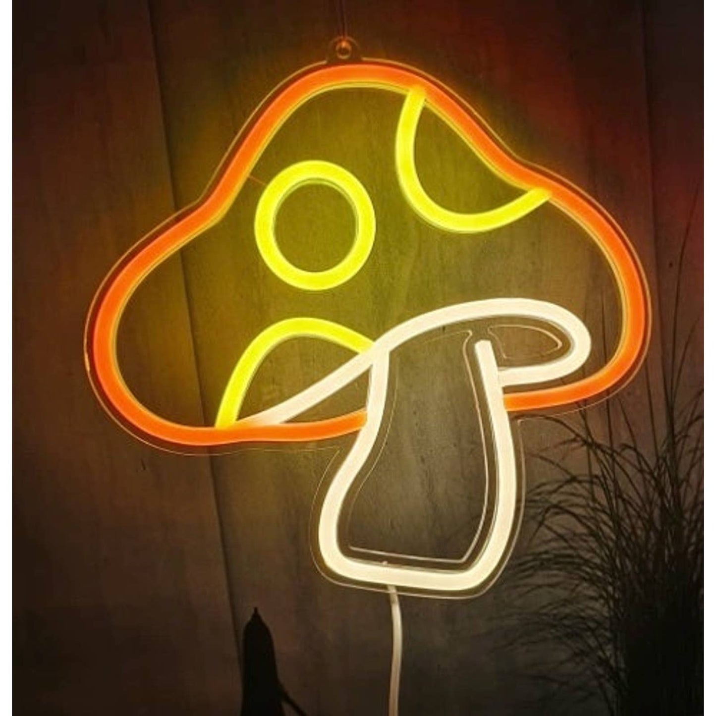 Lovely Bright Plump Red Mushroom LED Night Light Rom Wall Decoration