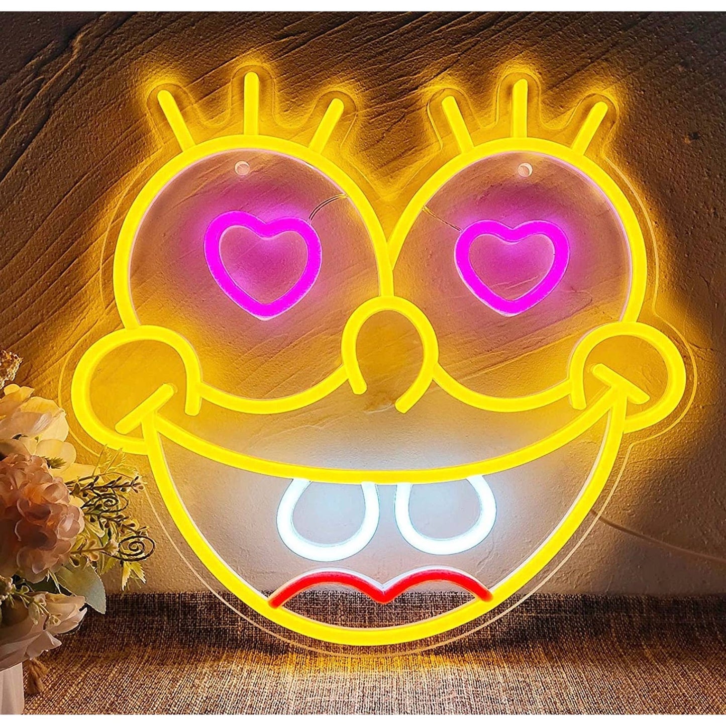 Fun Bright Love Heart Eyed SpongeBob SquarePants LED Night Light Room Decor