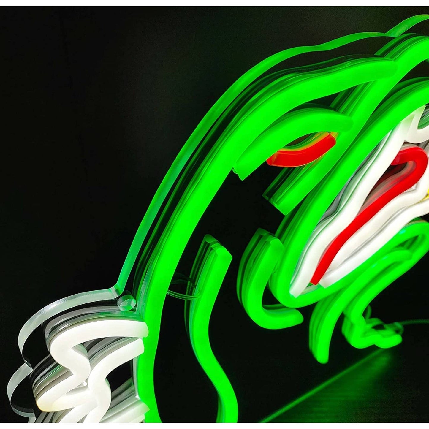 Cool Bright Colorful Godzilla Breathing Fire Dragon LED Night Light Room Wall De