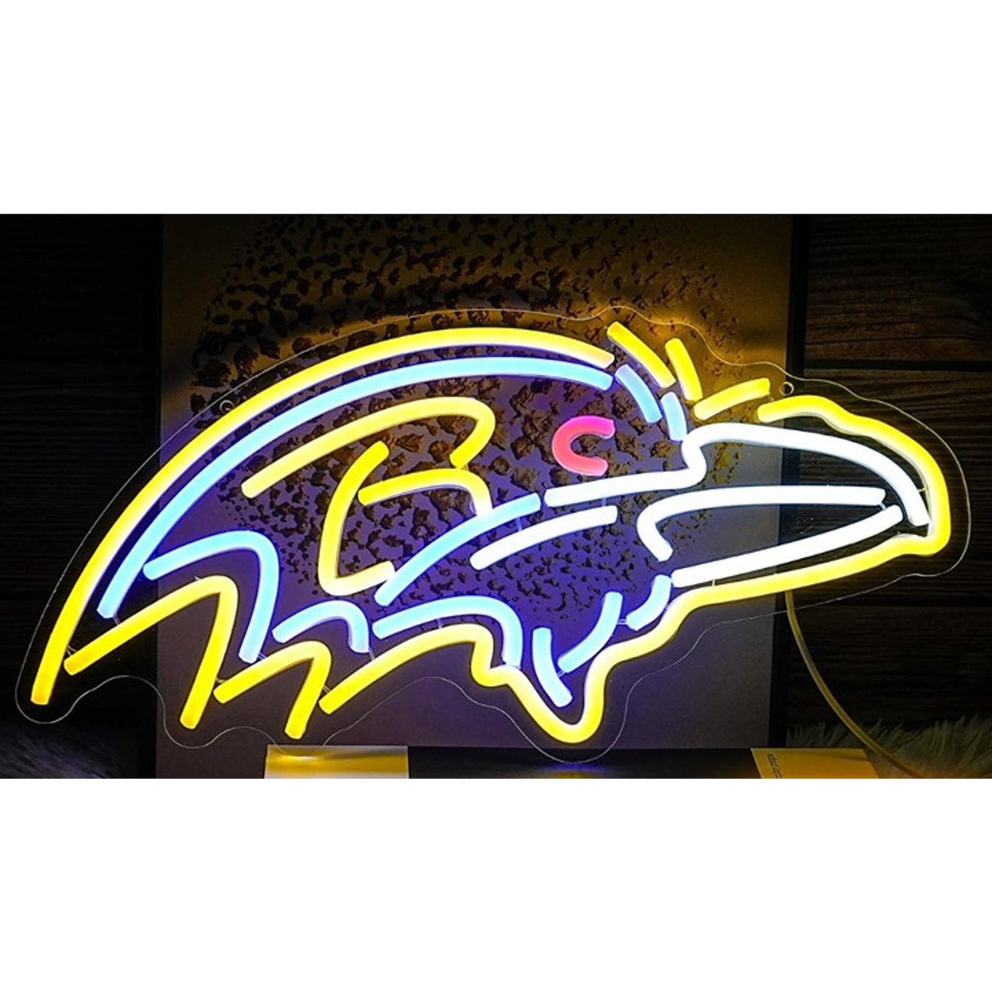 Vivid Bright Blue/Yellow Eagle Head LED Night Light Room Wall Decor