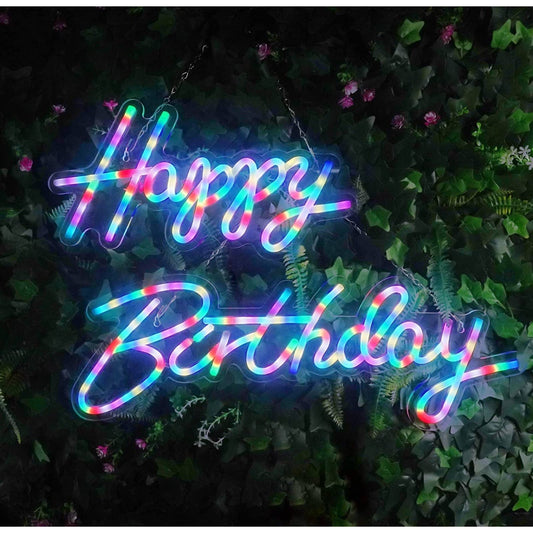 Lovely Bright Quality Color Changing Happy Birthday LED Light Party Celebration