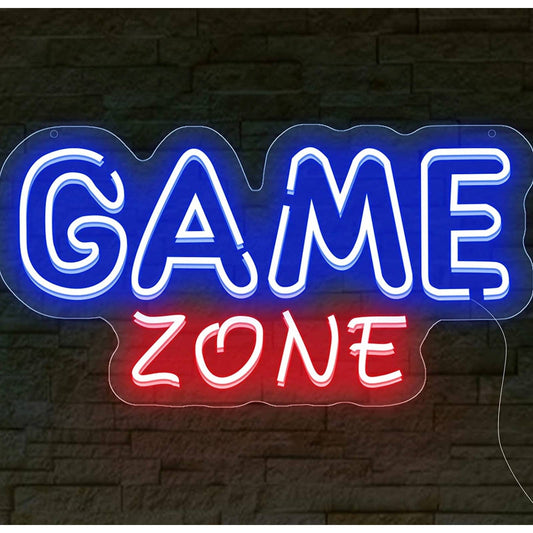 Fun Bright Game Zone LED Night Light Room Wall Decoration