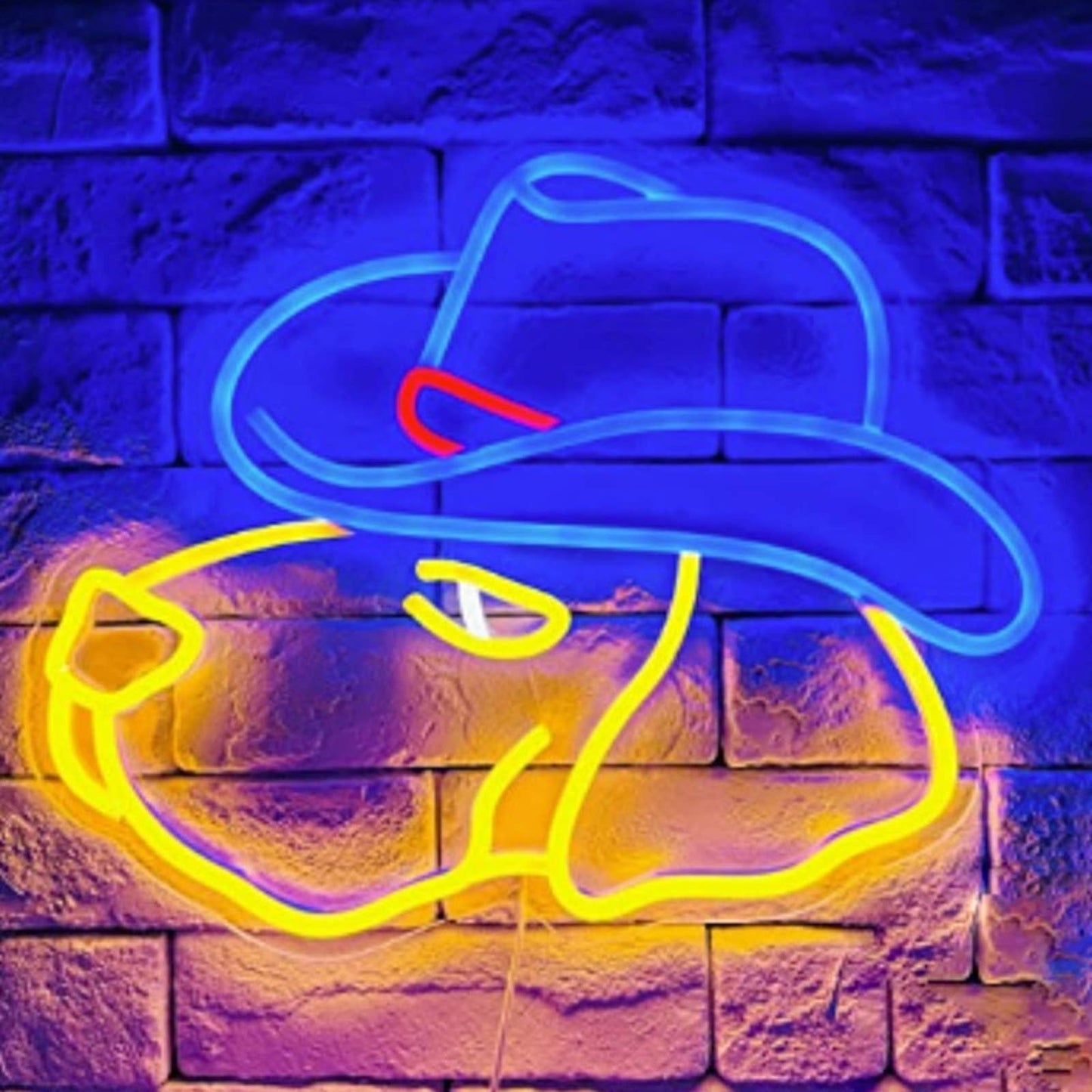 Fun Bright Cowboy Puppy Dog LED Night Light Room Wall Decoration