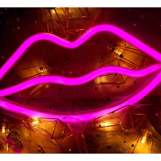 Bright LED Light Up Lips Decor