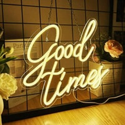 Lovely Warm Bright Good Times LED Night Light Room Wall Decor