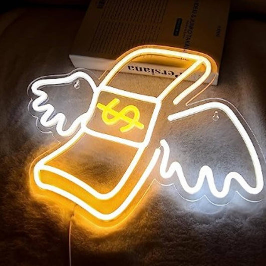 Vivid Bright Flying Money LED Night Light Room Wall Decor