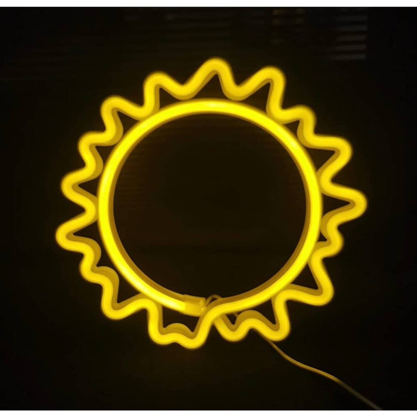 Bright Yellow Sun LED Light Decor