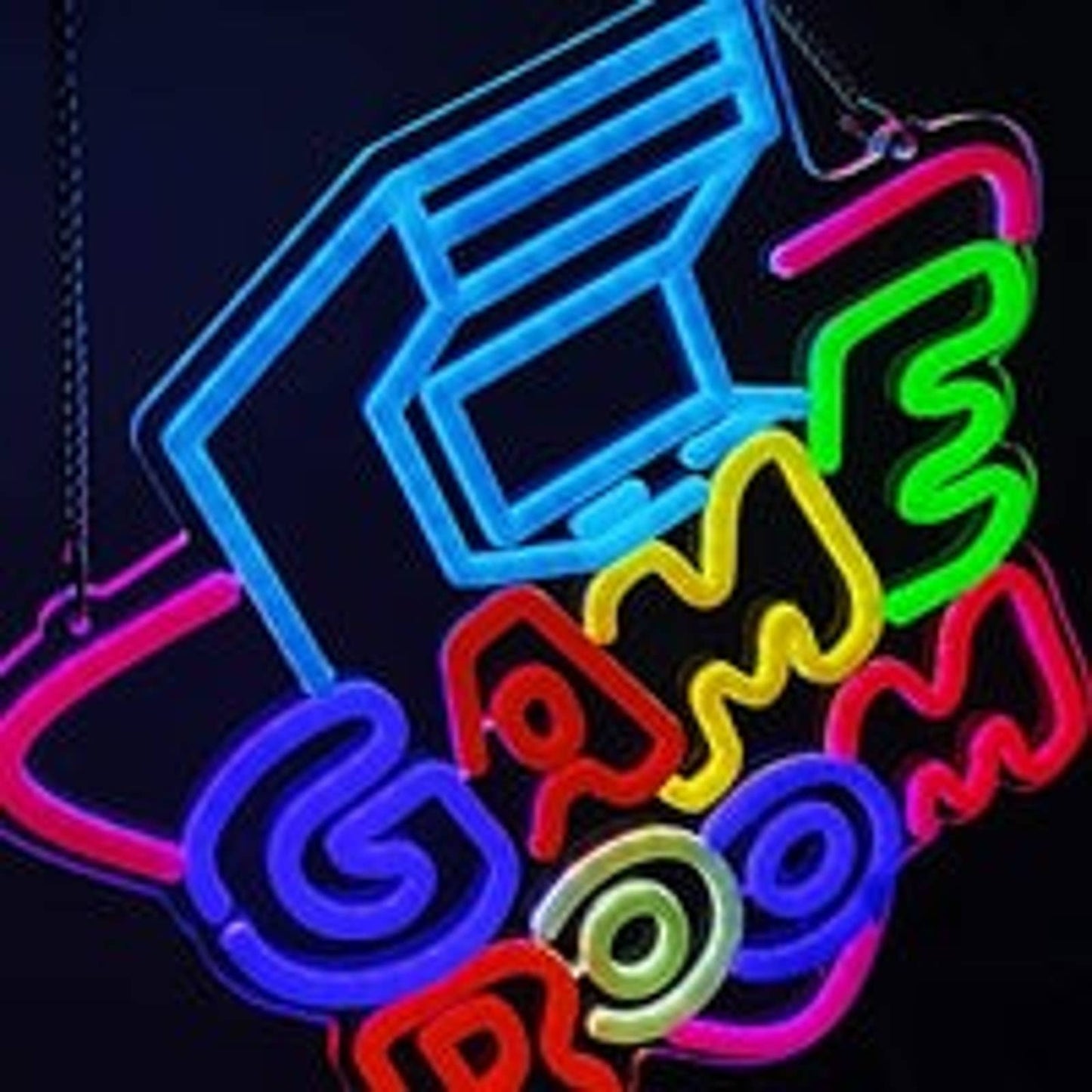 Fun Vivid Bright Rainbow Arcade Machine LED Night Light Game Room Wall Decor