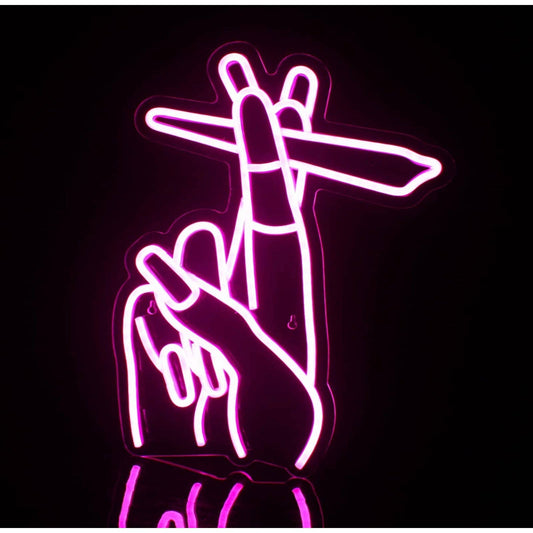Lovely Bright Pink Hand and Nails LED Night Light Salon Spa Decor