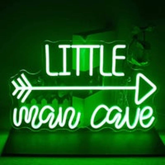 Lovely Bright Green Arrow Little Man Cave LED Night Light Room Wall Decor