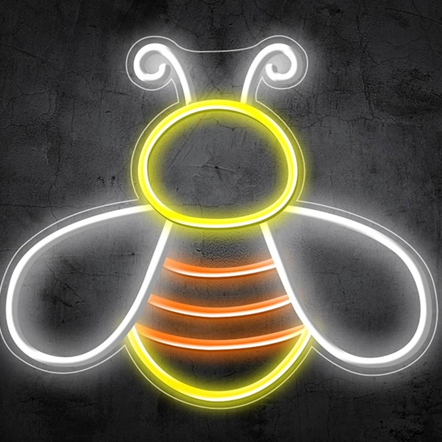 Vivid Bright Curly Antenna Bumble Bee LED Night Light Room Wall Decor
