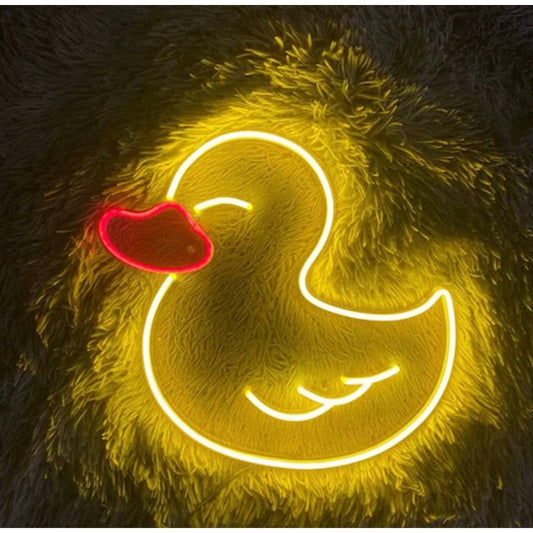 Fun Bright Yellow Rubber Ducky LED Night Light Room Wall Decoration