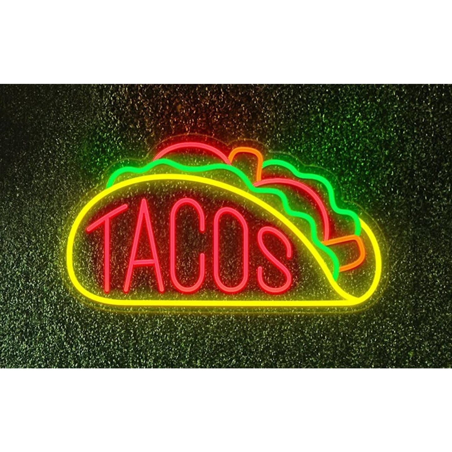 Tasty Fun Vivid Bright Tacos LED Night Light Mexican Restaurant Decor