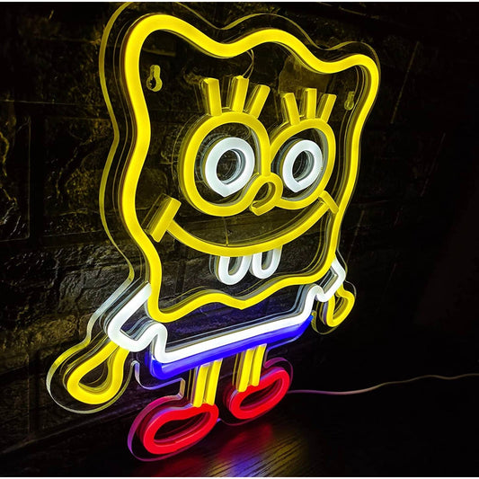 Fun Bright Sponge Bob Square Pants LED Night Light Nickelodeon Cartoon Decor